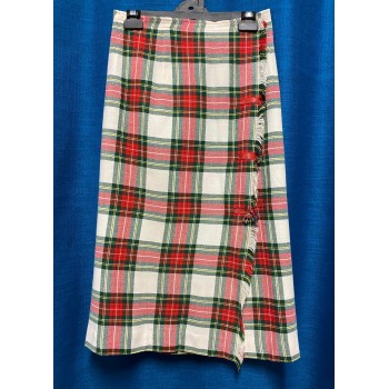 Red, Green & White Check Kilt ADULT HIRE
